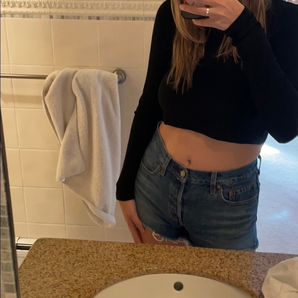 Cross tie back crop top